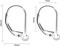 8pcs 925 Sterling Silver Leverback French Earring Hooks 10x16mm Hypo Allergenic Interchangeable Dangle Ear Wire Findings for Jewelry Making